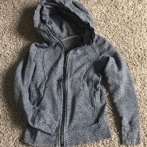 lululemon athletica Gray Patterned Hoodie